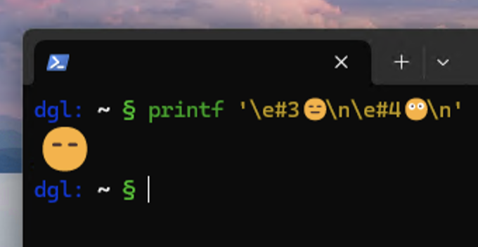 Big emojis in Windows Terminal